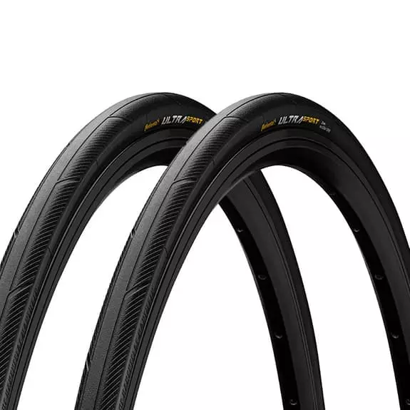 Pack Pneu Rigide Continental Ultra Sport III Noir (2 Unités)