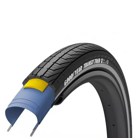 Pneu Goodyear Transit Tour S3 Shell 28x2.0 Noir – Image 3