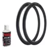 Lot De 2 Pneus Hutchinson Overide 700x38 Tubeless Ready + Liquide Anti-crevaison Protect Air Max 120ml