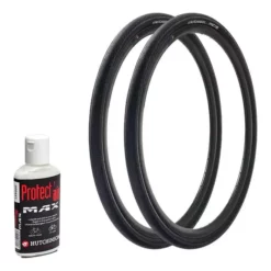 Lot De 2 Pneus Hutchinson Overide 700x38 Tubeless Ready + Liquide Anti-crevaison Protect Air Max 120ml