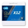 Chaîne KMC X-12 12V 126 Maillons Argent