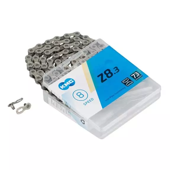 Chaîne KMC Z 51 114 Maillons MissingLink 6,7,8 Vitesses Argent Marron