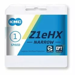 Chaîne KMC Z1 EHX EPT 1/2X3/32 1V 128 Maillons Gris
