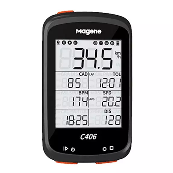 Ordinateur De Vélo GPS Magene C406 Noir