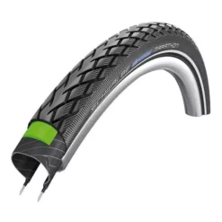 Pneu Rigide Schwalbe Marathon 18x1.65 GreenGuard TwinSkin Réfléchissant Noir