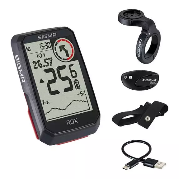 Compteur De Vélo Sigma ROX 4.0 + HR Set Noir