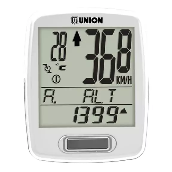 Compteur Kilométrique Union 21 Fonctions Sans Câble Blanc